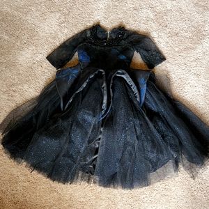 Ariva fancy girls child's dress black and blue.